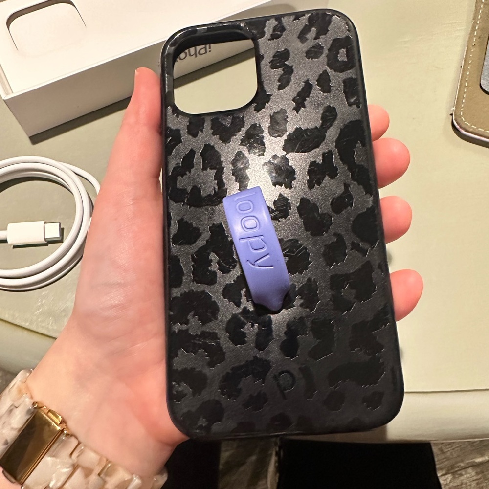 Midnight Leopard Loopy Case for iPhone 12